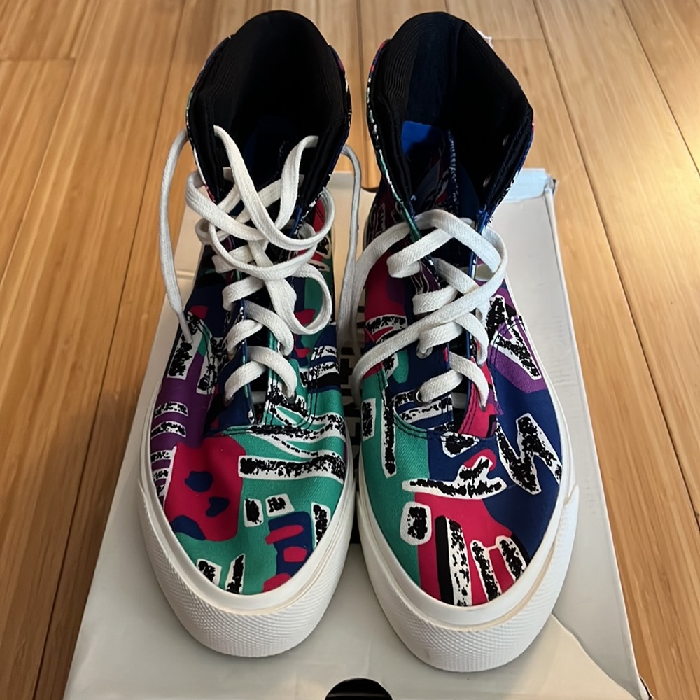 Converse High-Top Sneakers in Purple, Teal, Pink, Navy